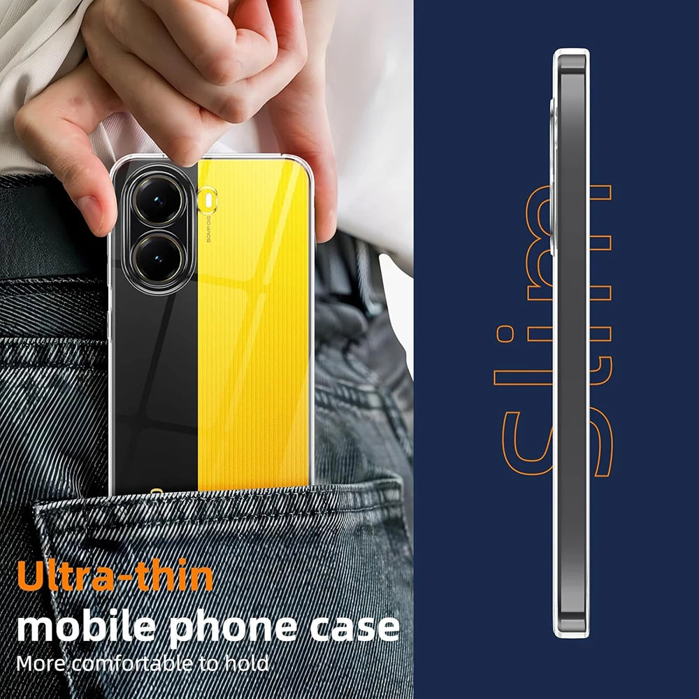 Transparent Silicone Case For Xiaomi Poco X7 X6 X5 X4 X3 X2 M7 M6 M5 M4 M3 Pro GT F6 F5 F3 F1 4G 5G Cover Clear Shockproof Shell