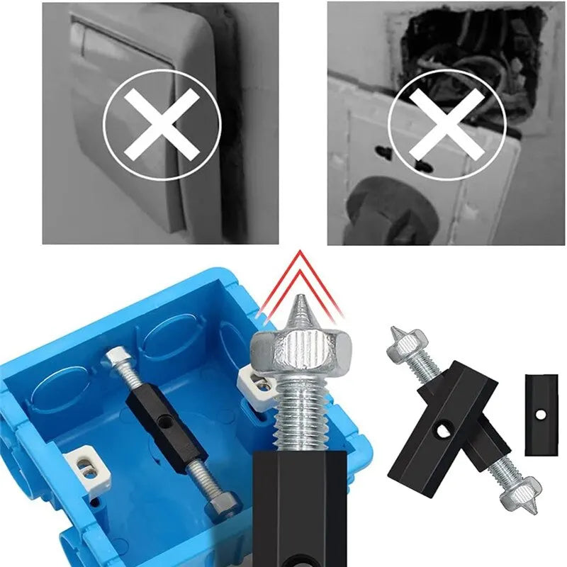 10Pcs Cassette Screw Support Rod Electrical Box Repairer Wall Mount Box Repair Electrical Accessories Drop ship
