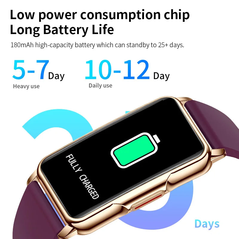 LIGE New Fashion Smart Watch Ladies Message Push Blood Pressure DIY Custom Dial Sports Bracelet Waterproof Men Smartwatch Women