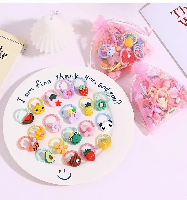 Children's Rubber Bands Do Not Harm Hair Girl Headbands Korean Baby Accessories Rings Tie Rubber Bands Little Girl Headbands