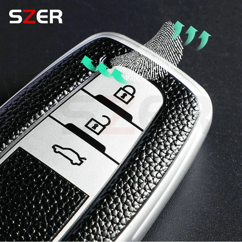 Leather TPU Car Key Case Full Cover Shell For Toyota Prius Camry Corolla CHR C-HR RAV4 Land Cruiser Prado Keychain Accessories