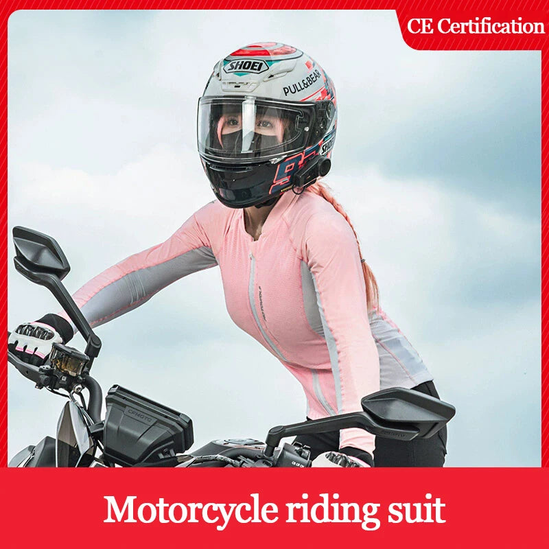 Motorcycle riding suits, all-season mesh breathable, spring and summer women's fitted, anti-drop, quick-drying clothes