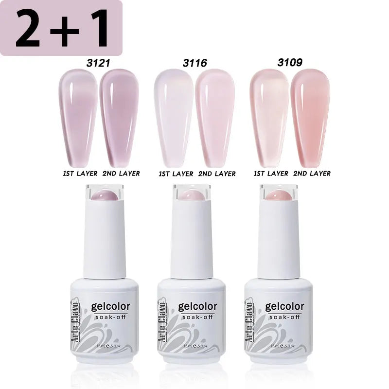 3PCS/Set Arte Clavo Gel Nail Polish Kit 15ml Nail Art UV LED Gel Set For Manicure Long Lasting Gel Polish Set Soak off Varnishes