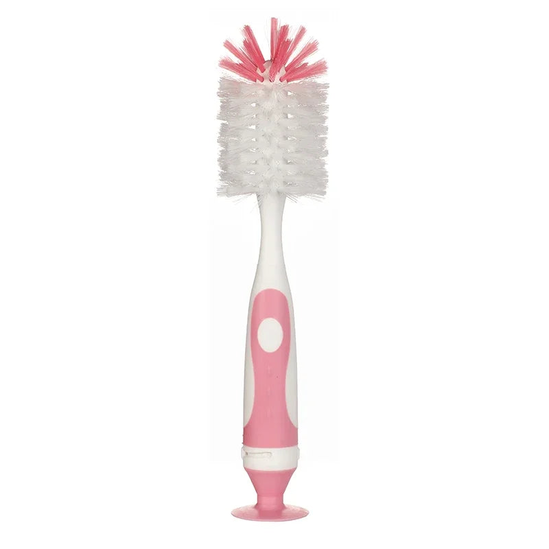 2 in 1 Mother-child Nylon Baby Bottle Cup Cleaning Brush Suction Stand Type Feeding Clean Tool Set