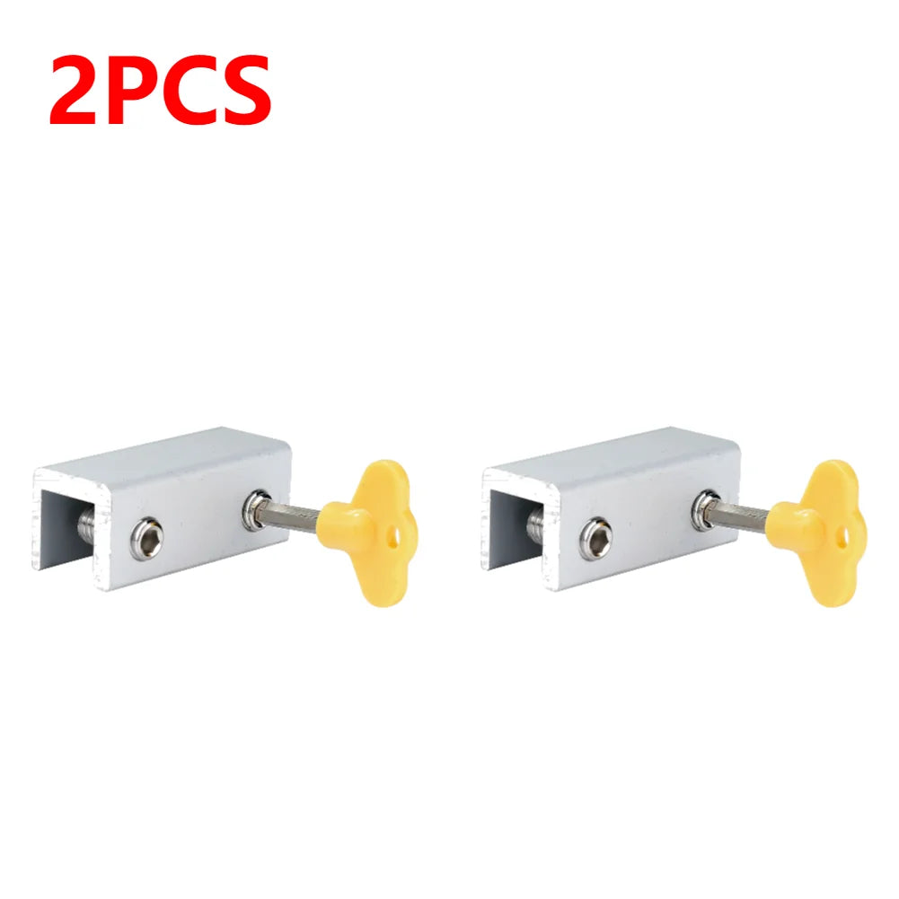 1-10pcs Adjustable Window Lock Stopper Security Anti-theft Lock with Key Portable Sliding Sash Stopper For Baby Kids Child