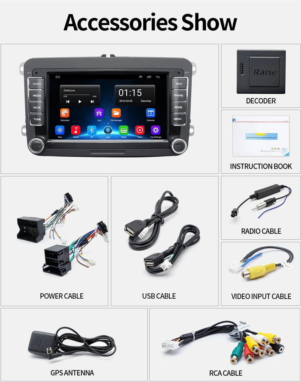 GRANDnavi Android13 Car Radio GPS For VW Volkswagen Skoda Octavia Golf 5 6 Touran Passat B6 Polo Jetta 2Din Multimedia Player