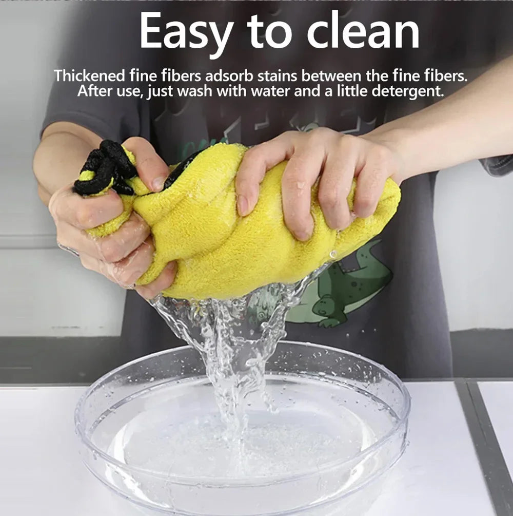 Wholesale and retail Car Wash Towels Cleaning Cloth Absorbent Dry Cloth General Purpose Microfiber Towel Thickened Yellow