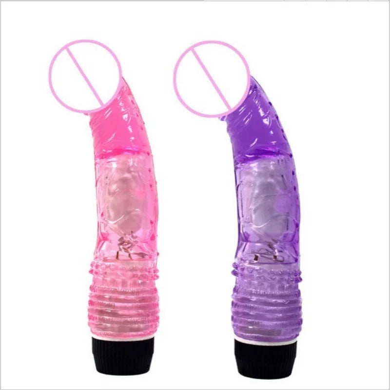 Dildo Vibrator Sex Toy Male Realistic Dildo TPE Jelly Penis Vibrating Vagina Massager Female Clitoral  Stimulation Masturbator