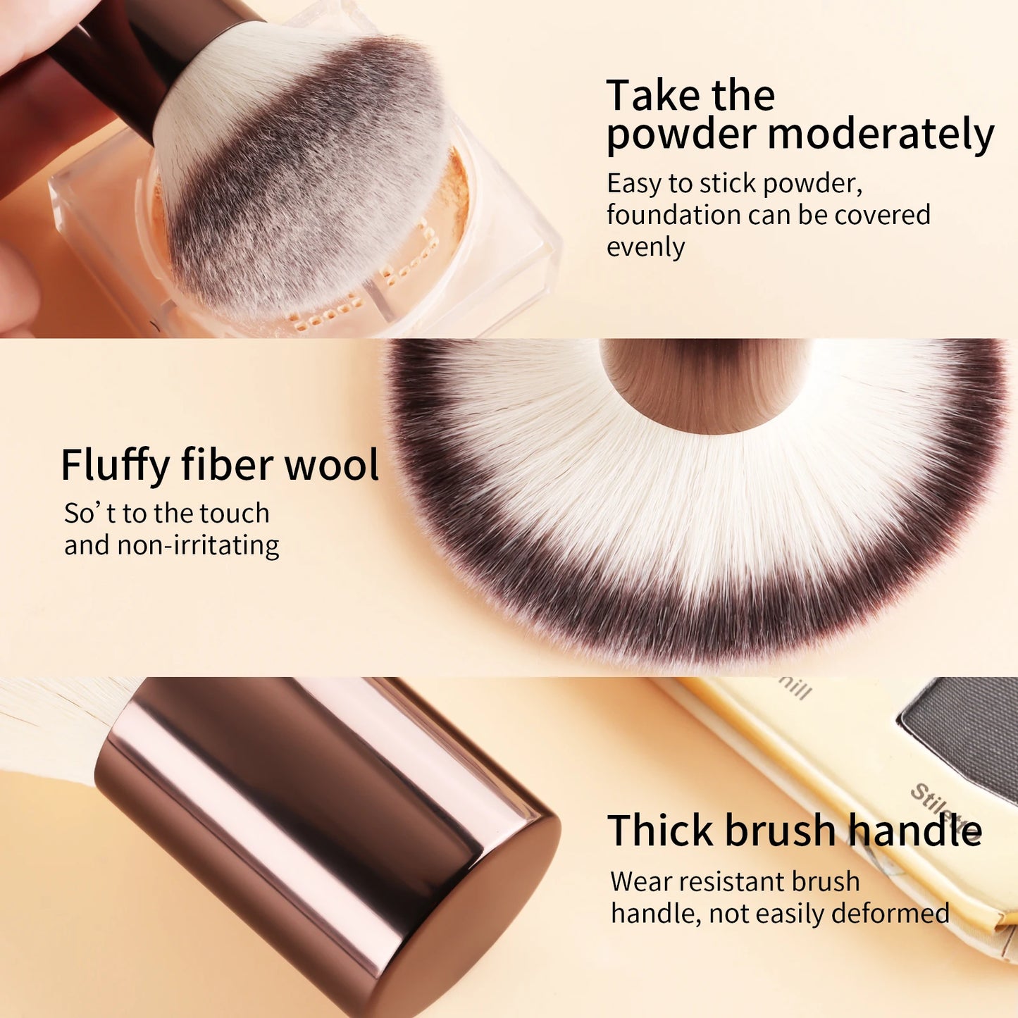 1PC Makeup Brushes Double Head Foundation Powder Concealer Blusher Bronzer Makeup Brush Soft Fiber Hair Cosmetic Beauty Tools