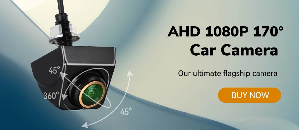 CVBS to AHD 1920x1080P or 720P Car Rear View Camera 170° Fisheye Golden Lens Full HD Night Vision Vehicle Reversing