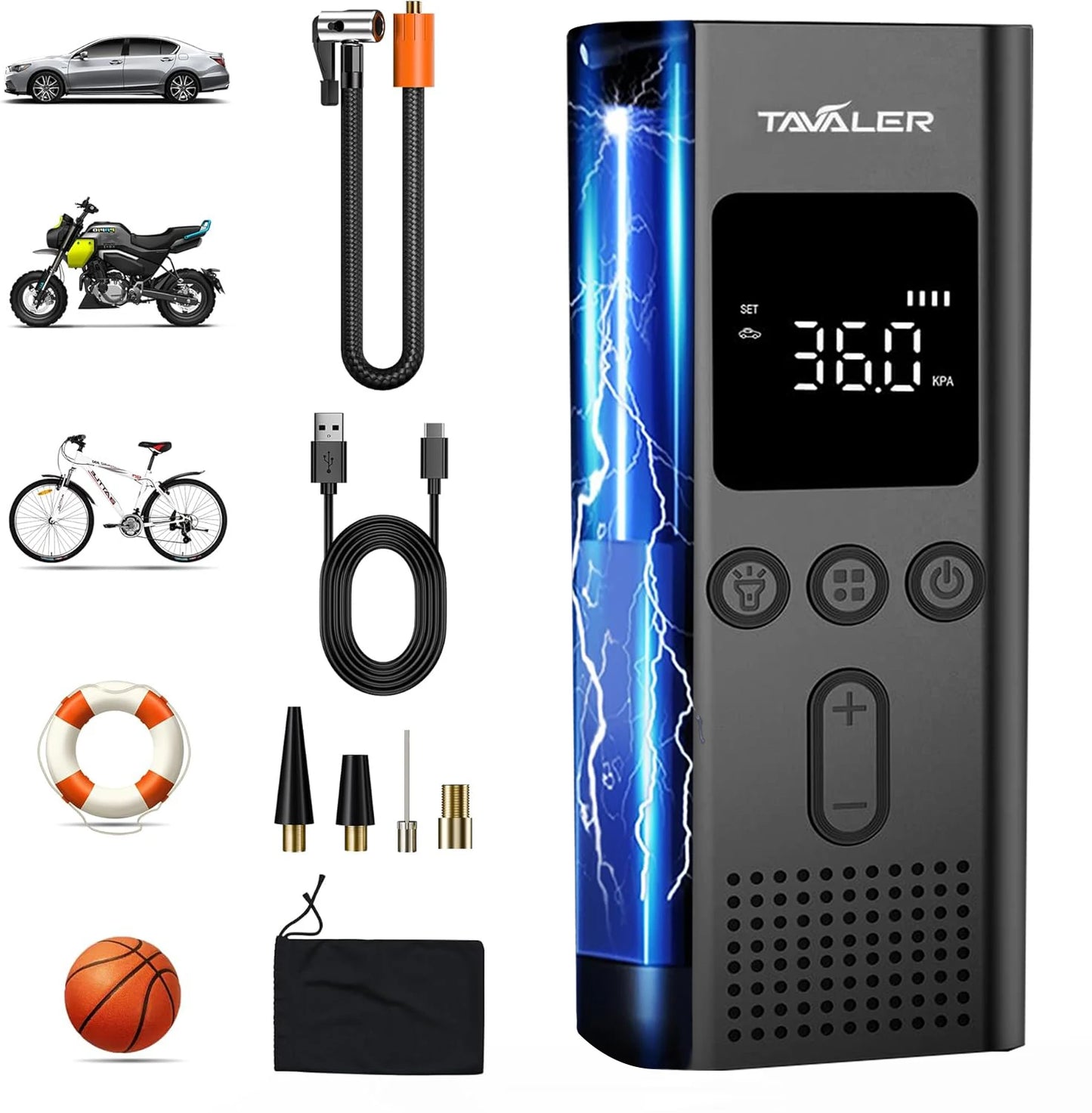 150psi Air Pump Portable Wireless Electric Tire Inflator For Bicycle Car Motorcycle Air Compressor Injector Bike Accessories