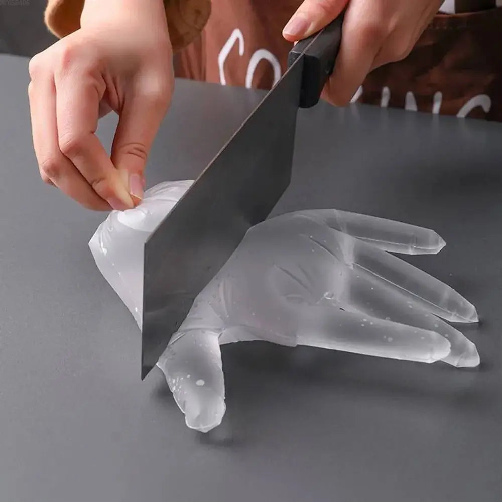 Food Grade Disposable Gloves Portable Non-Slip Acid Work Safety Cleaning Gloves Transparent TPE Latex Free Gloves Wholesale