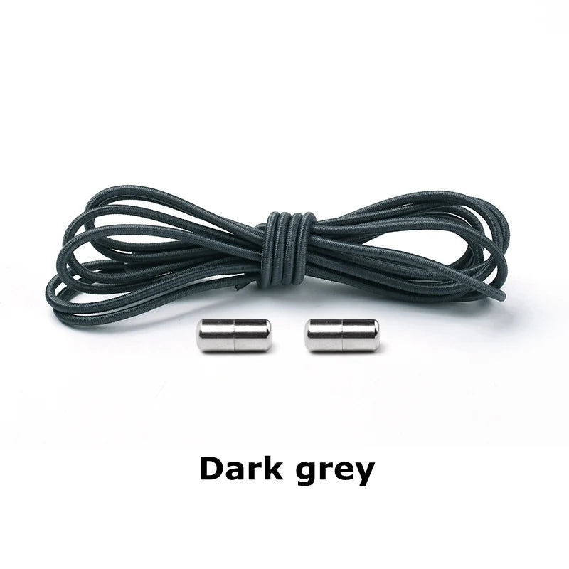 Elastic Laces Sneakers Round Shoelaces without ties Rubber No Tie Shoe laces Shoes Kids Adult Quick Shoe lace Rubber Bands