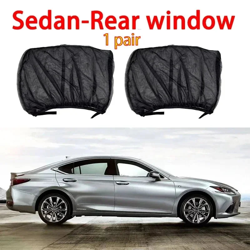 2 or 4pcs screen window set premium window sunshade breathable mosquito net for front and rear windows, UV protection Accessorie