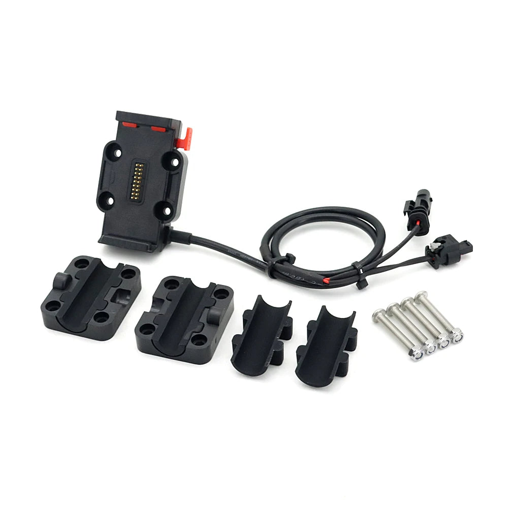 For BMW R1250RT R1200RT Adventure ADV GPS Mobile Phone Holder USB Wireless Charging Original Lossless Cable Base 12/16/22mm Clip