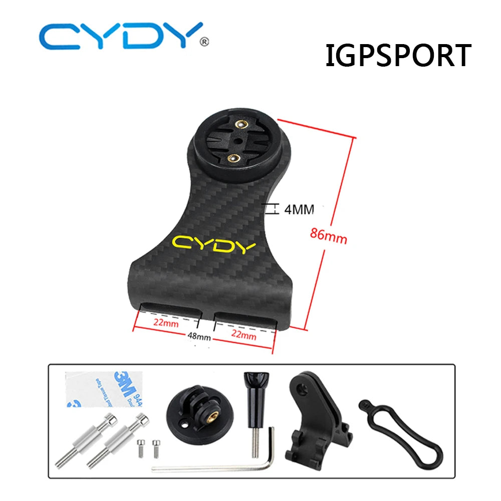 CYDY Carbon 3K Garmin Support For Bicycles Bryton Rider Whaoo Catey XOSS IGPSPORT MAGENE light holder MTB GPS Bike GOPRO Mount