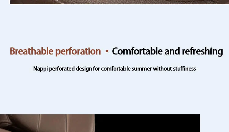 Four Seasons Universal Car Seat Cover Breathable Leather Car Seat Waist Cushion Covers Auto Interior Seats Interior Accessories