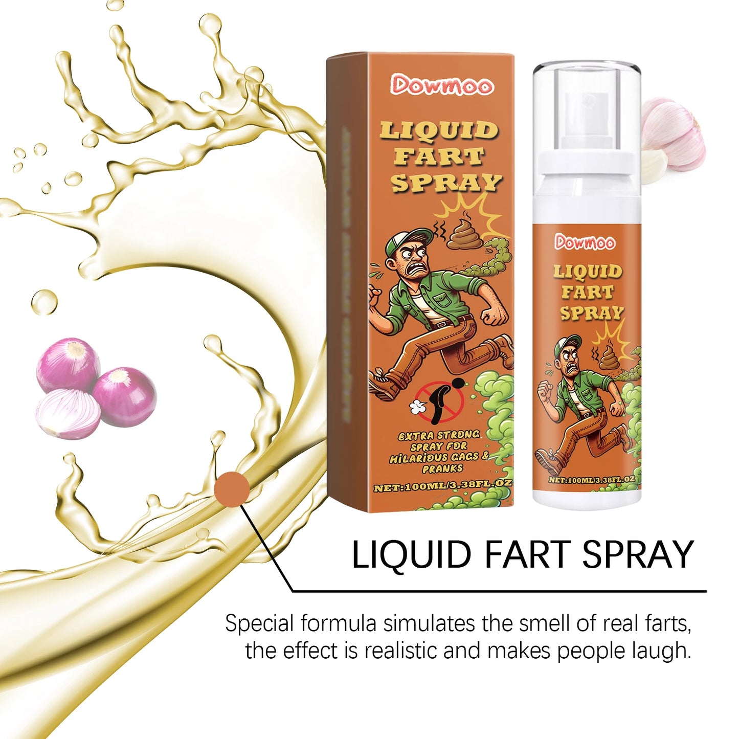 100ml Fart Spray – Plastic Bottled Fart Prank Spray, Party Supplies, Prank Trick Spray, Suitable for Adults and Kids, Non-Toxic