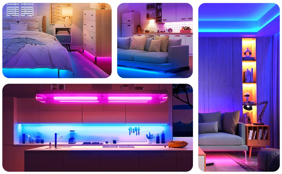 5050 RGB light bar USB power supply (Bluetooth/infrared +24-key remote controller LED light bar set) is suitable for house decor
