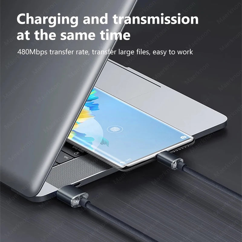 USB Type C Cable 120W 6A Super Fast Charge USB C Wire For Huawei Samsung Xiaomi Oneplus Quick Charge Type C Phone Charger Cable