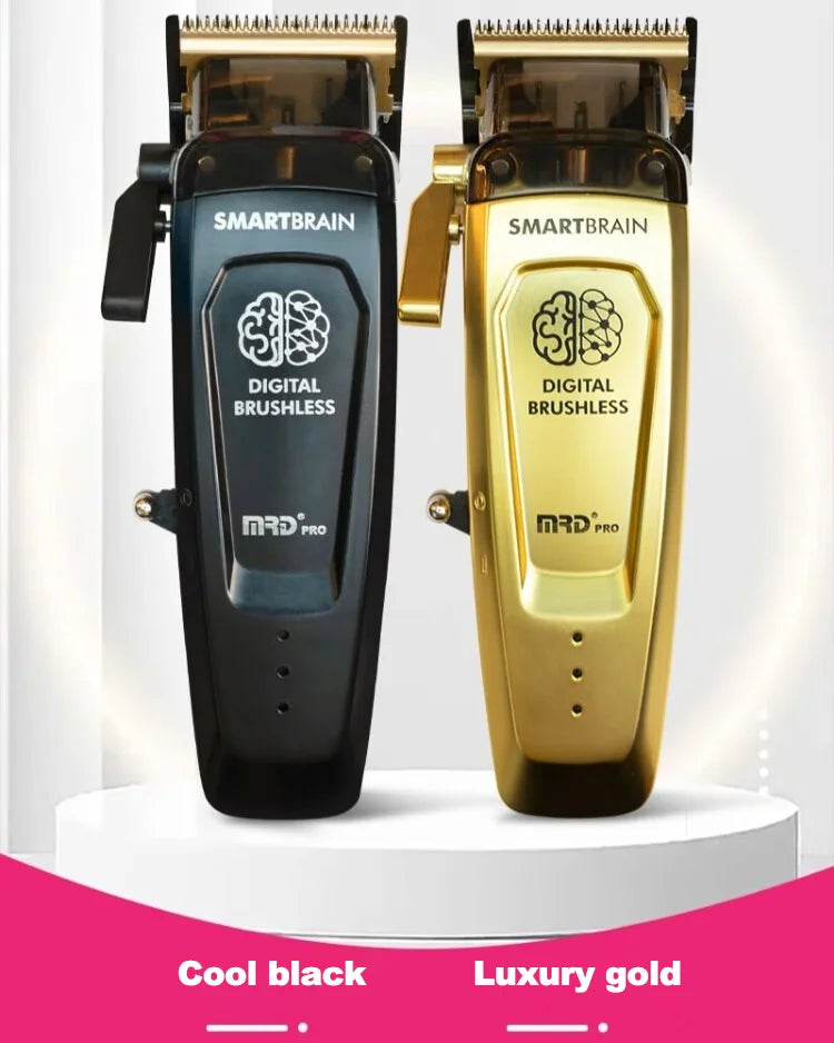 MRD Smart Brain HC-90-4 Hair Clipper Men's Professional Full Metal Lift Height Torque Digital Brushless Motor Cordless Trimmer
