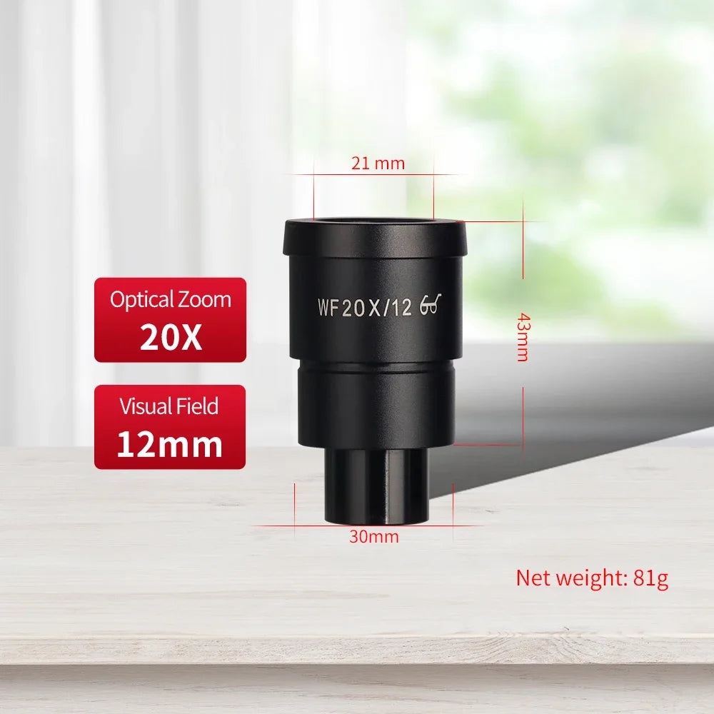 WF10X WF15X WF20X High eye point wide-angle  eyepiece for binocular triocular stereo microscope 30MM mounting interface