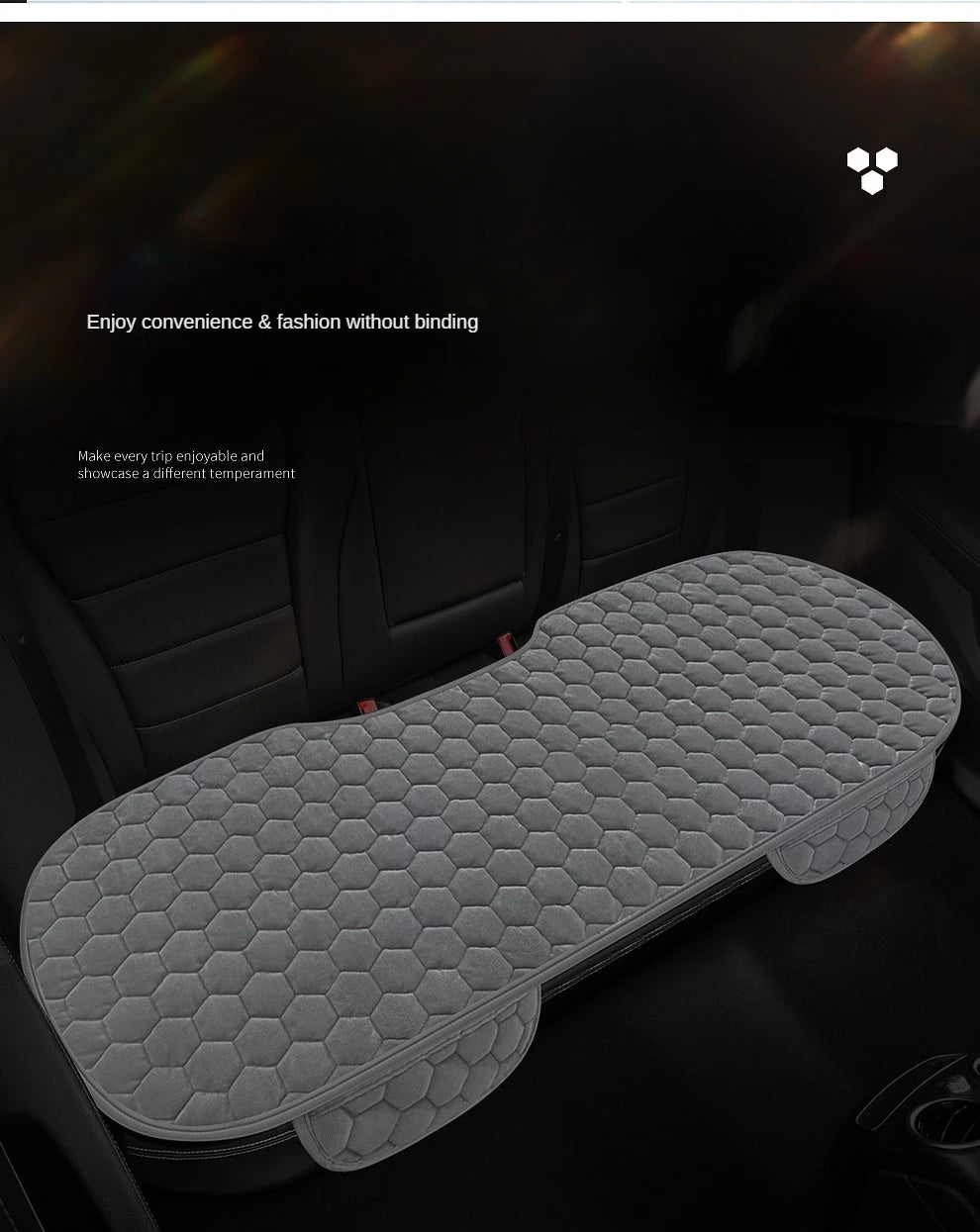 Winter short plush car single piece seat cushion thickened warm front single seat square cushion rear row long cushion