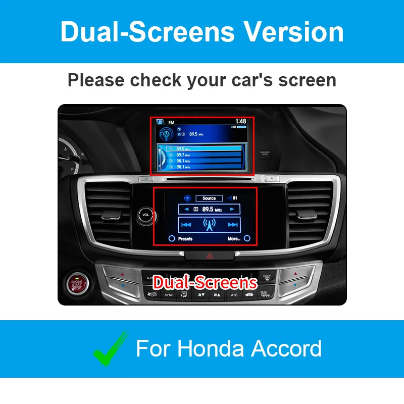 Wireless CarPlay Android Auto for Honda Accord /Odyssey Mirror Aftermarket CarPlay Upgrade Retrofit Multimedia Navigation