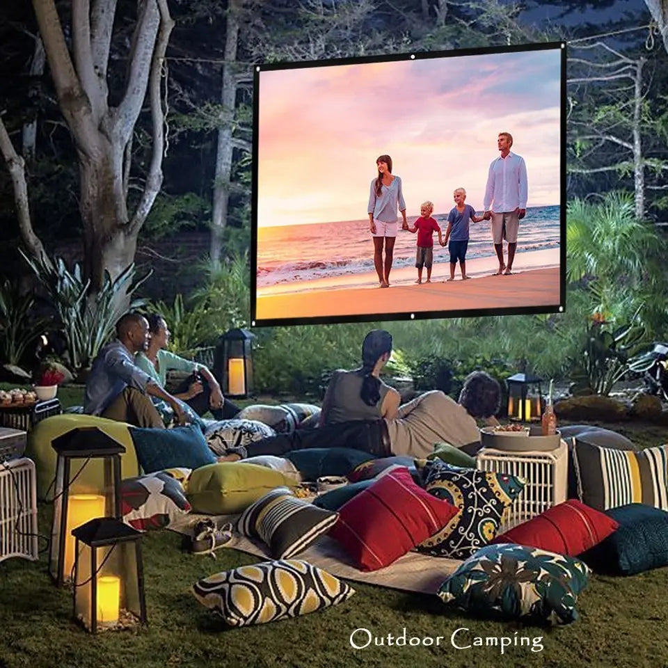 Salange Projector Screen Portable Projection Screen 100 Inch 120 Inch 150 Inch 16:9,Outdoor Movie Screen For Travel Home Theater