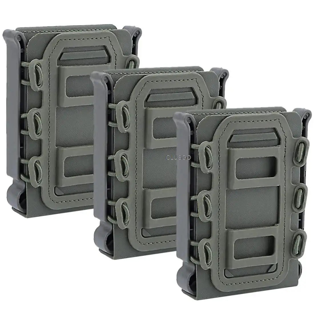 3Pcs Tactical Fast Mag TPR Flexible Molle Magazine Pouch Carrier for Ar15 M4 5.56/7.62 Mag Pouch Rifle Pistol Magazine Holder