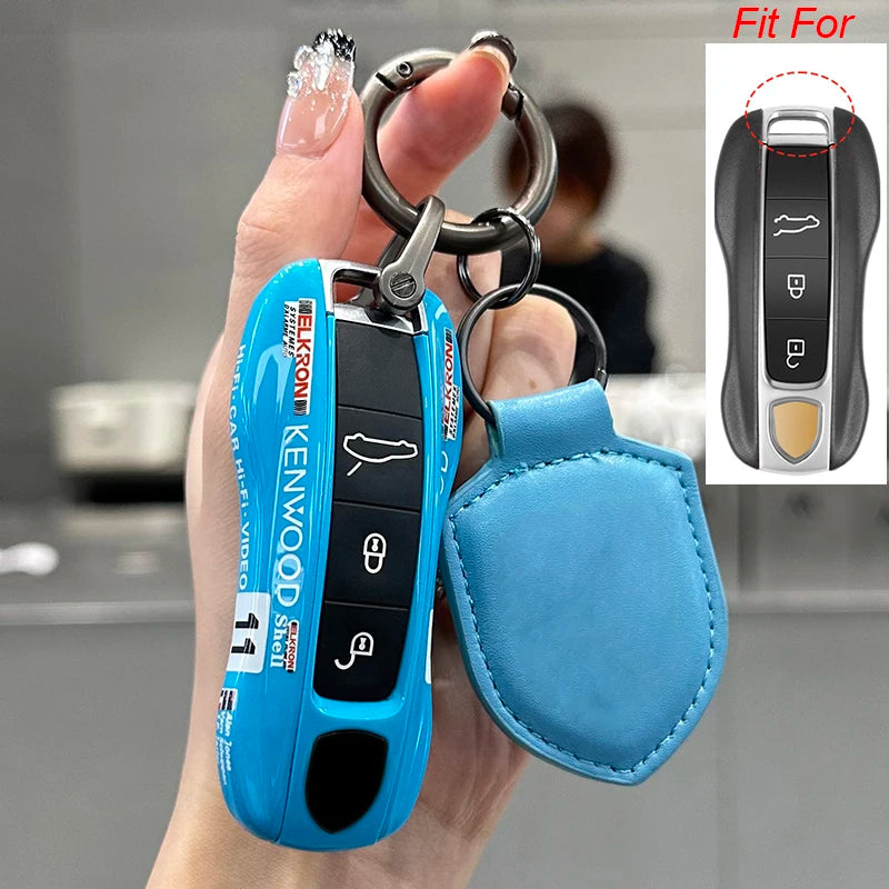 For Porsche Cayenne 718 MACAN Panamera 911 Macan Boxster Cayman Remote Multiple Painting Car Key Case Replace Cover Accessories