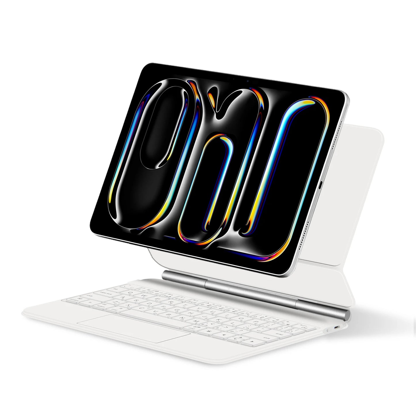 AJIUYU Magic Keyboard Folio For iPad Pro 11 inch (M4) 2024 A2836 A2837 Smart Magnetic Case Multi-touch Backlight Keyboard Cover