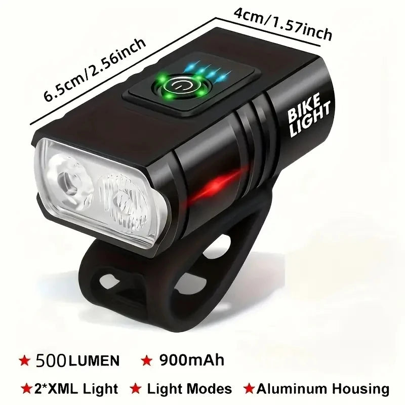 Bright Bicycle Light T6 LED Front USB Rechargeable MTB Mountain Bicycle Lamp 1000LM Bike Headlight Flashlight Cycling Scooter