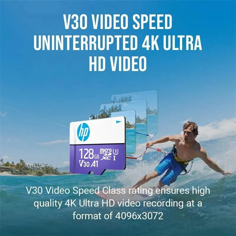 HP Micro SD Card Memory Card Class 10 32GB 64GB 128GB 256GB U3 4K High Speed Cartao De Memoria Flash Memory TF Mecard C10