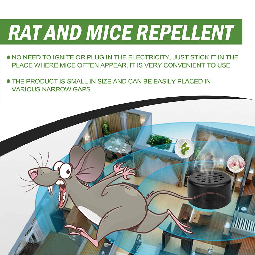 8Pcs Mice Repellent Deterrent Anti-Mouse Ball Rat Repellent Non-toxic Safe Peppermint Oil for Outdoor Indoor Pest Insect Control