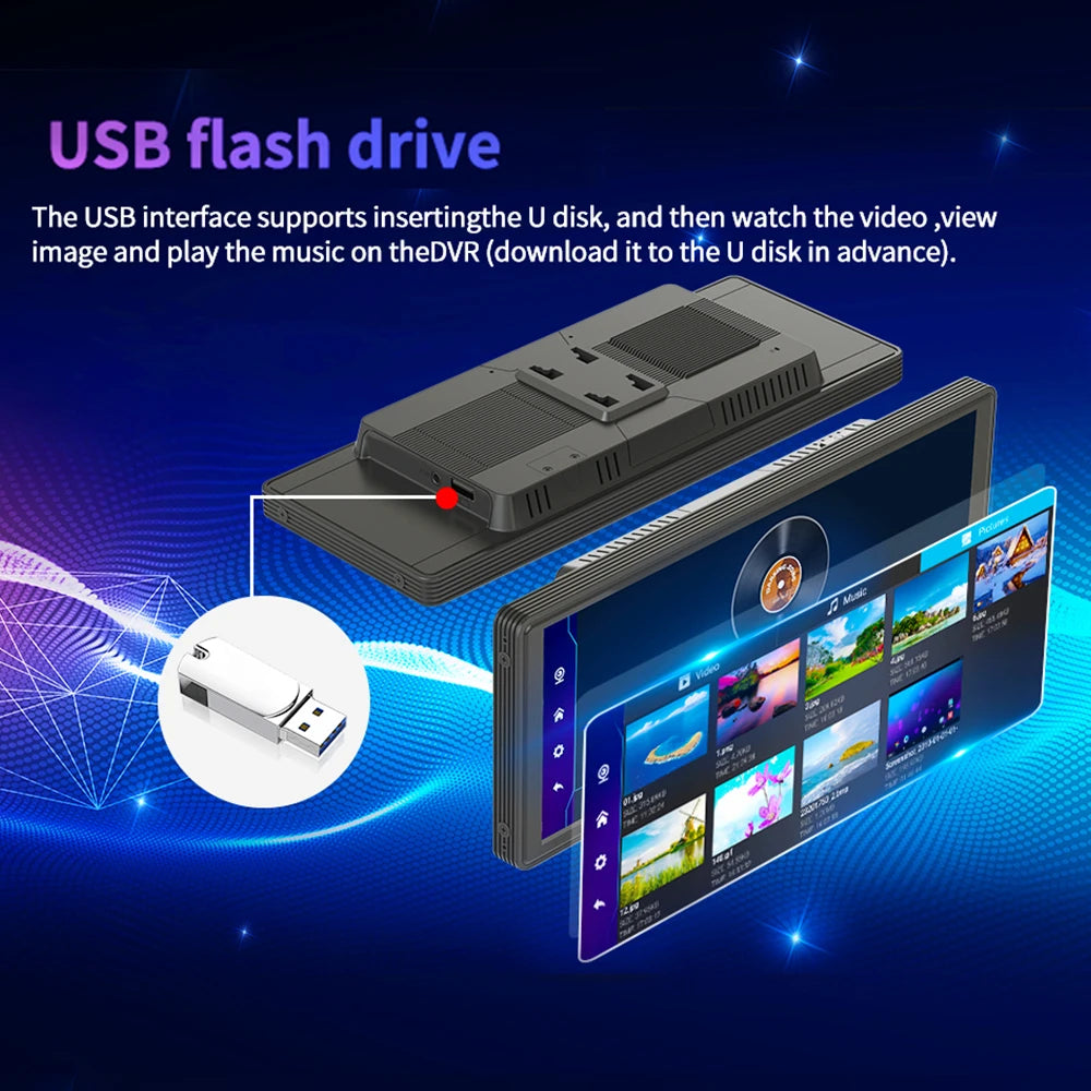 Imagebon 10.26 Inch Android 13 8 Core Rearview Mirror Camera CarPlay & Android Auto Dash Cam 5G WiFi Bluetooth GPS Navigation