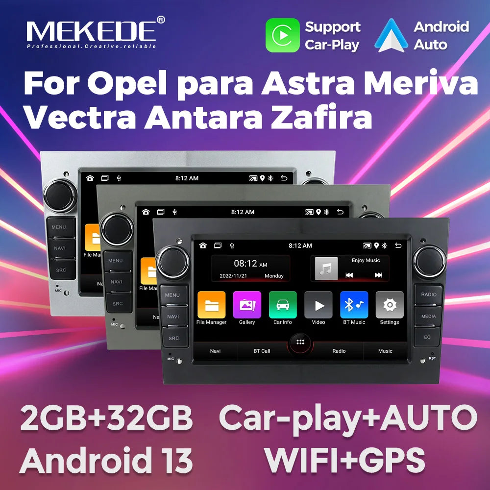 MEKEDE 2 Din Car Radio Multimedia For Opel Vauxhall Astra Antara Meriva Vivaro Combo Signum Vectra Corsa GPS Navigation Stereo