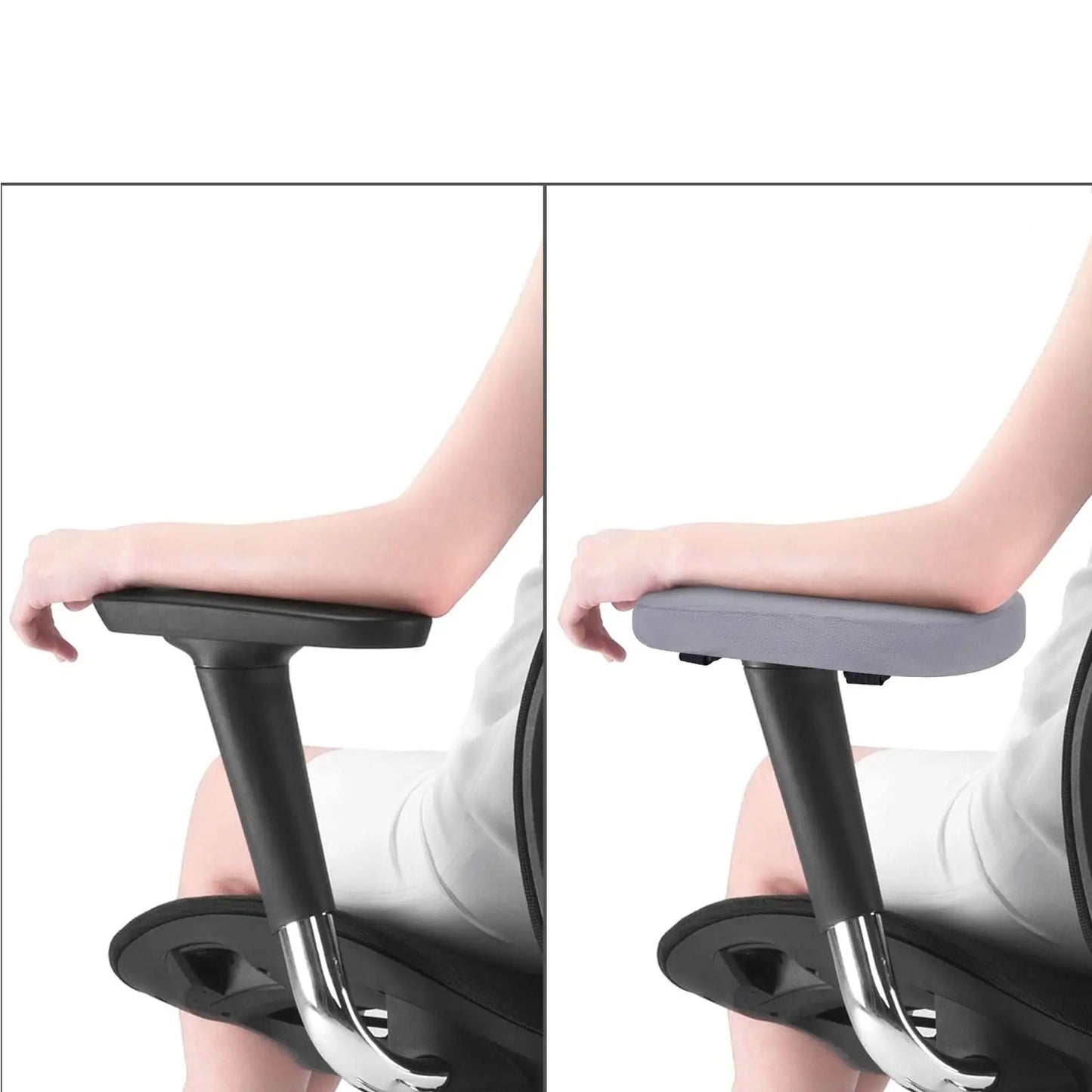 2PCS Soft Armrest Cushion Memory Foam Home/Office Chair Arm Rest Covers Computer Gaming Elbow Cushion,Removable Washable