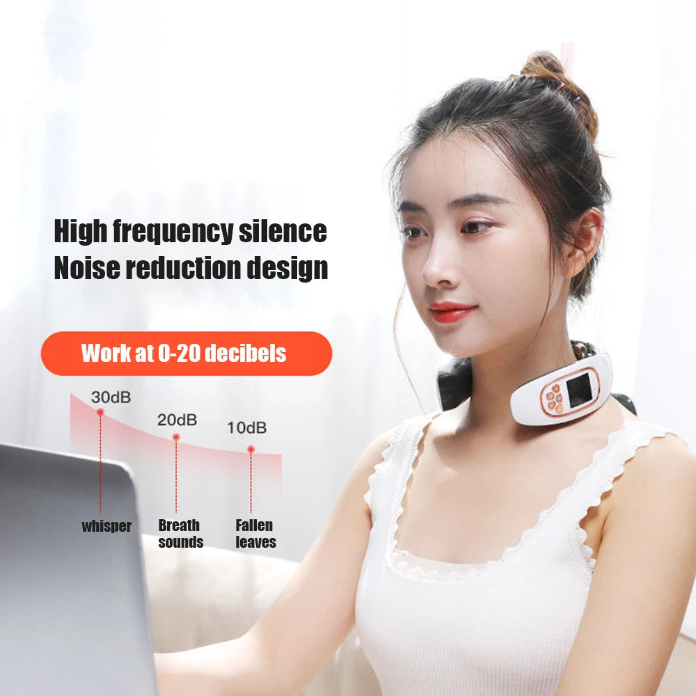 6 Head Cervical Massager Shoulder And Neck Massager Electric Pulse Household Intelligent Neck Protector Multifunctional Massage