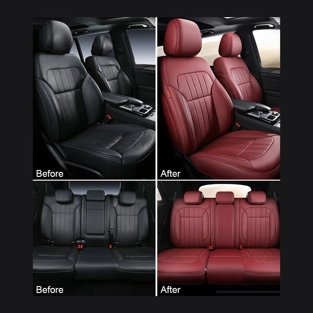 For Land Rover Range Rover Velar 2017 2018 2019 2020 Faux Leather Custom Car Seat Covers Full Set Interior Protector Accessories