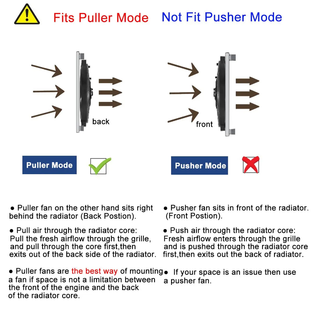 Universal 7/9/10/12/14/16 Inch 12V 80W 2100RPM Car Air Conditioning Cooling Fan Blade Cool Mounting Kit CF-1001 Black CF-1001