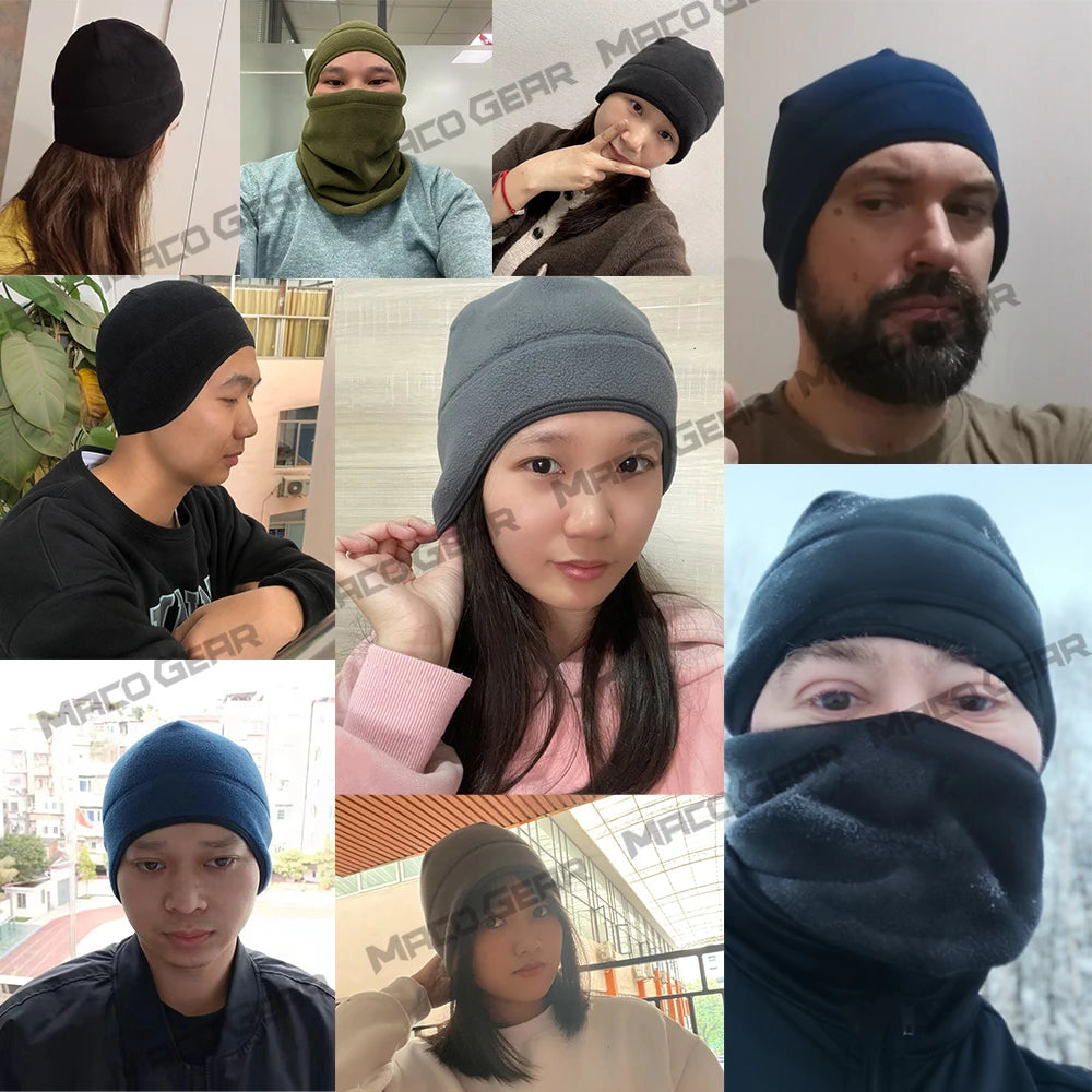 Winter Hats Thermal Fleece Running Caps Ear Warmer Cover Sports Ski Snowboard Hiking Cycling Ski Windproof Soft Cap Men Women