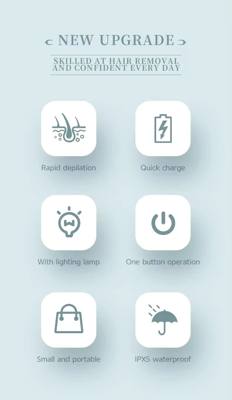 Kemei Lady's Electric Epilator Two Speed Rechargeable Remover Waterproof Portable Women' Shaver for Legs and Bikini Area KM-189B