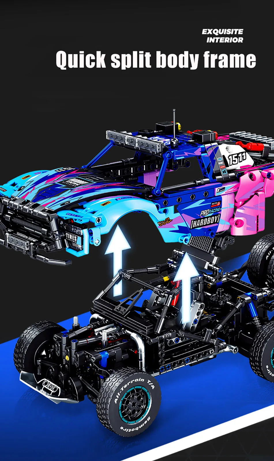 Technical Expert Off Road Sport Car Model Building Blocks City Mechanical Super Racing Vehicle Bricks Toys Children Gift 1341Pcs