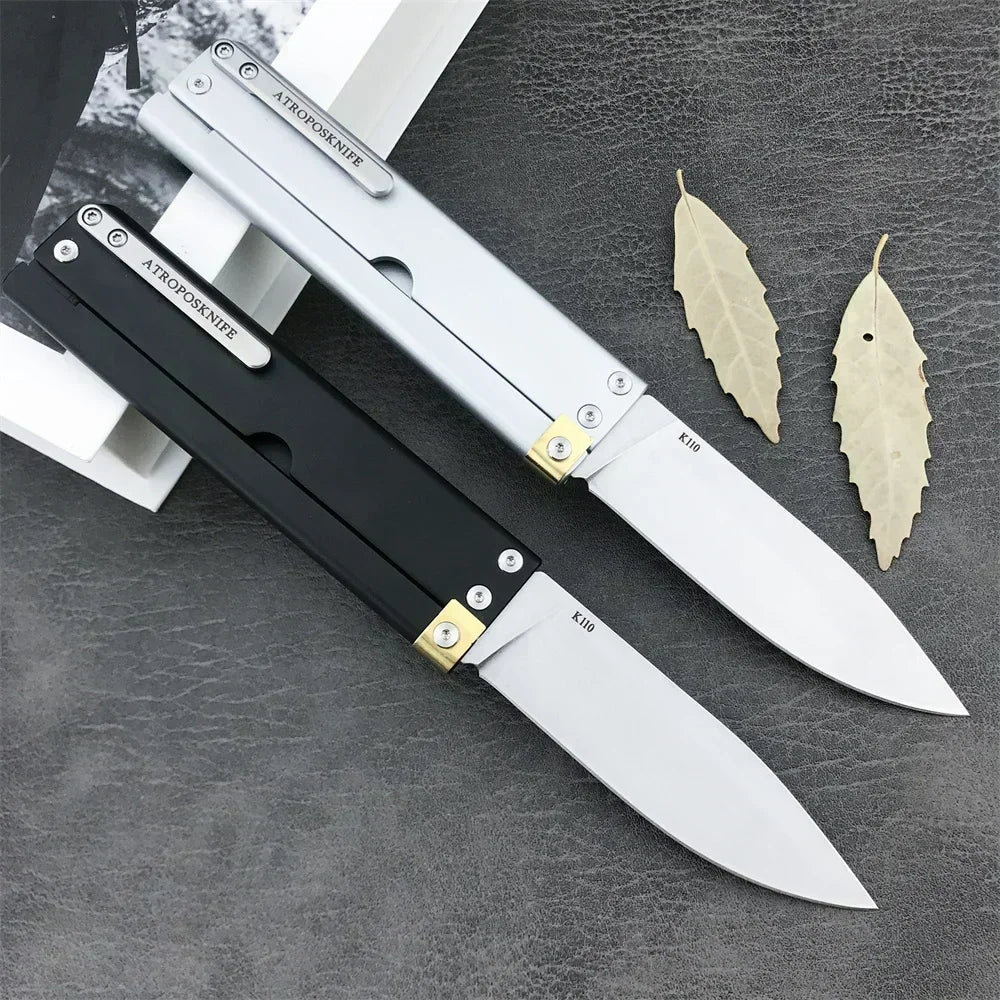 ATROPO Trapper Tactical Folding Pocket Knife D2 Sharp Blade Aluminum Alloy Handle Outdoor Pocket Hunting Survival Knife EDC Tool
