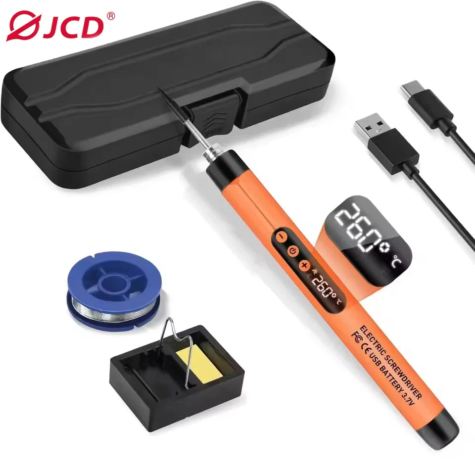 Cordless USB Digital Soldering Iron Adjustable Temperature 300-450℃ Type-C 1000mAh Battery Intelligent Solder Welding Iron Tool