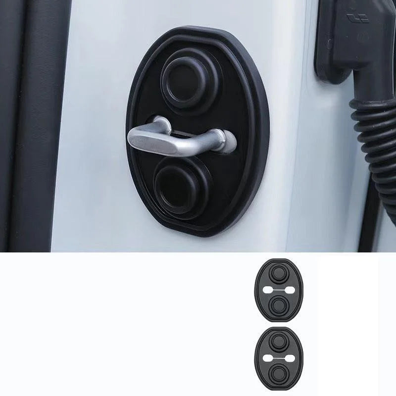 Upgrade Car Door Closing Shockproof Silicone Cushion Mute Shock Absorber Protective Covers Car Door Latch Accessories