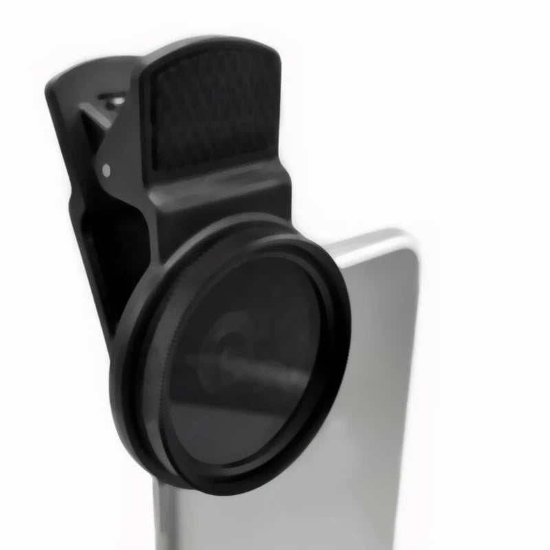 Clearance_Universal With Clip Portable Professional Phone Polarizer Wide Angle Lens 37/52MM CPL Filter Circular Camera Black Acc