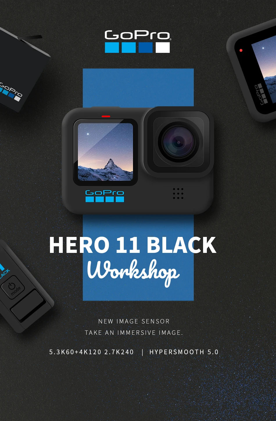 GoPro HERO11 Black Action Camera Hyper Smooth5.0 Cycling Record Mini Night Scene Shooting Helmet camera