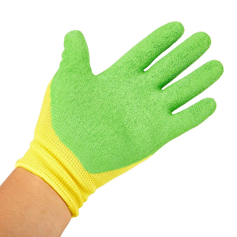 1Pair Breathable Children Gardening Gloves Durable Waterproof Gloves Anti Bite Cut Collect Seashells Protector Handwork Gloves